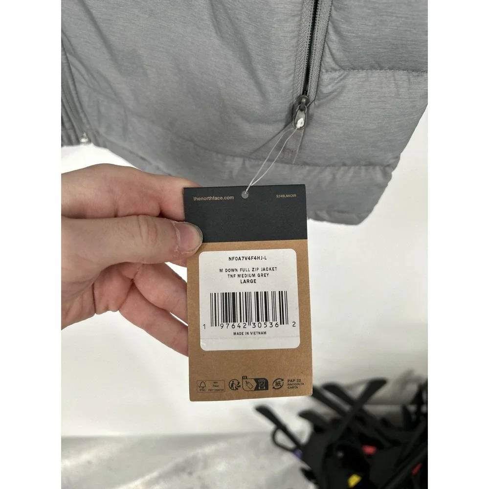 The North Face 550 Down Hybrid Jacket Mens Large Insulated Full‎ Zip Up Puffer